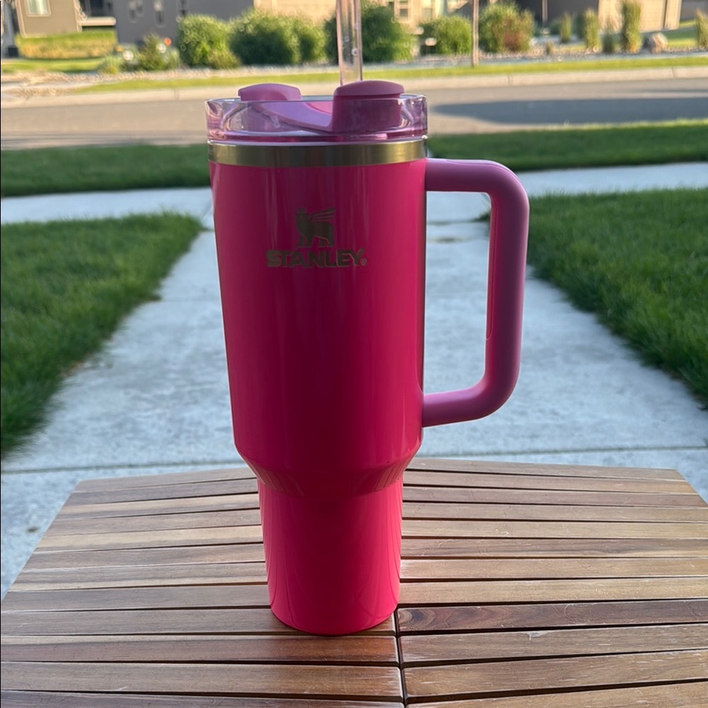 Stanley Hot Pink Tumbler with Handle
